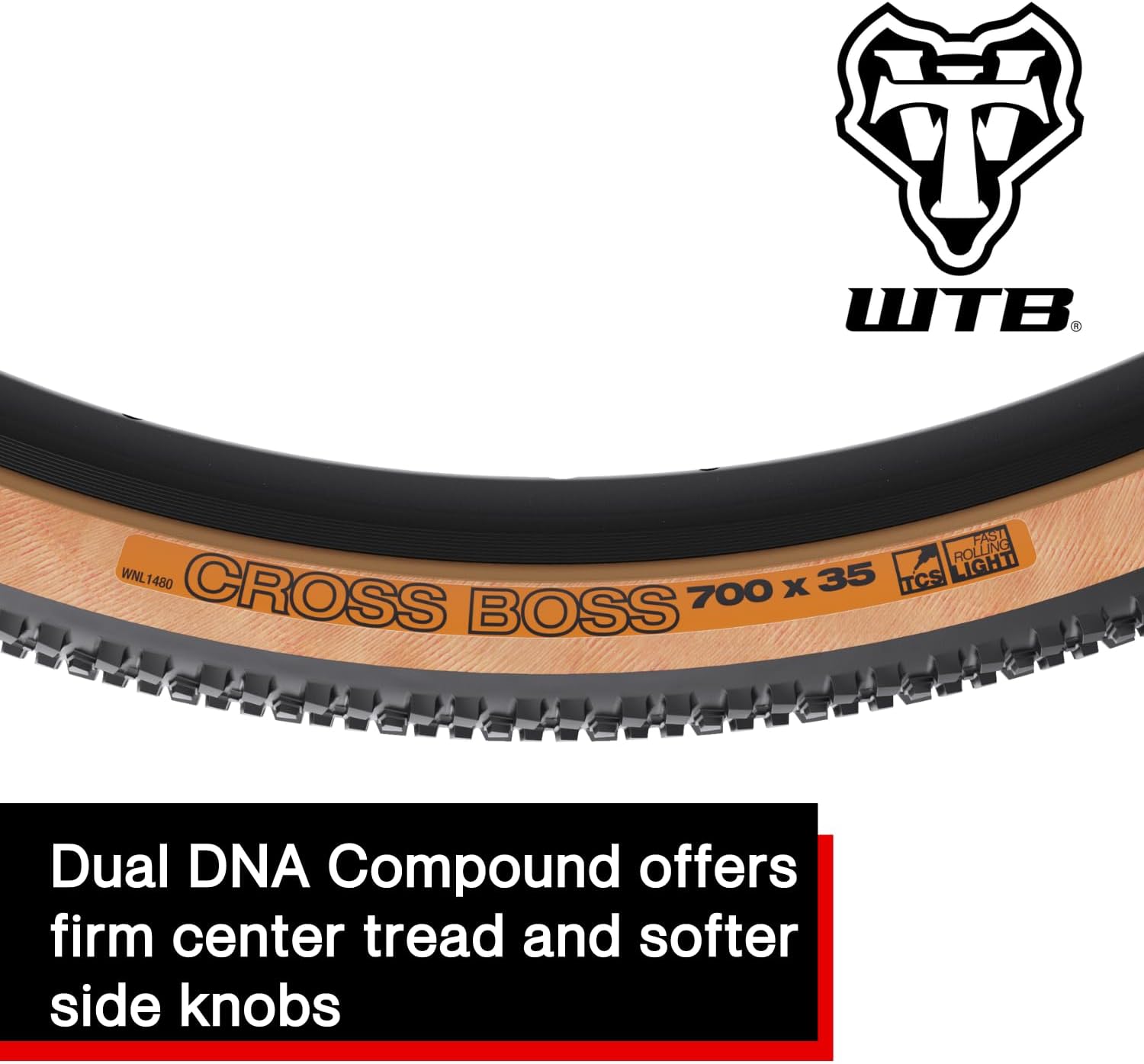 Wtb Cross Boss Bike tires, Tan Skinwall, 700x35
