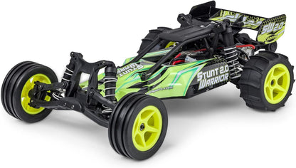 Carson 500404206 500404206-1:10 Stunt Warrior 2.0 2.4G 100% RTR Car, RC, Including Batteries and Remote Control, Off-Road Buggy, Green