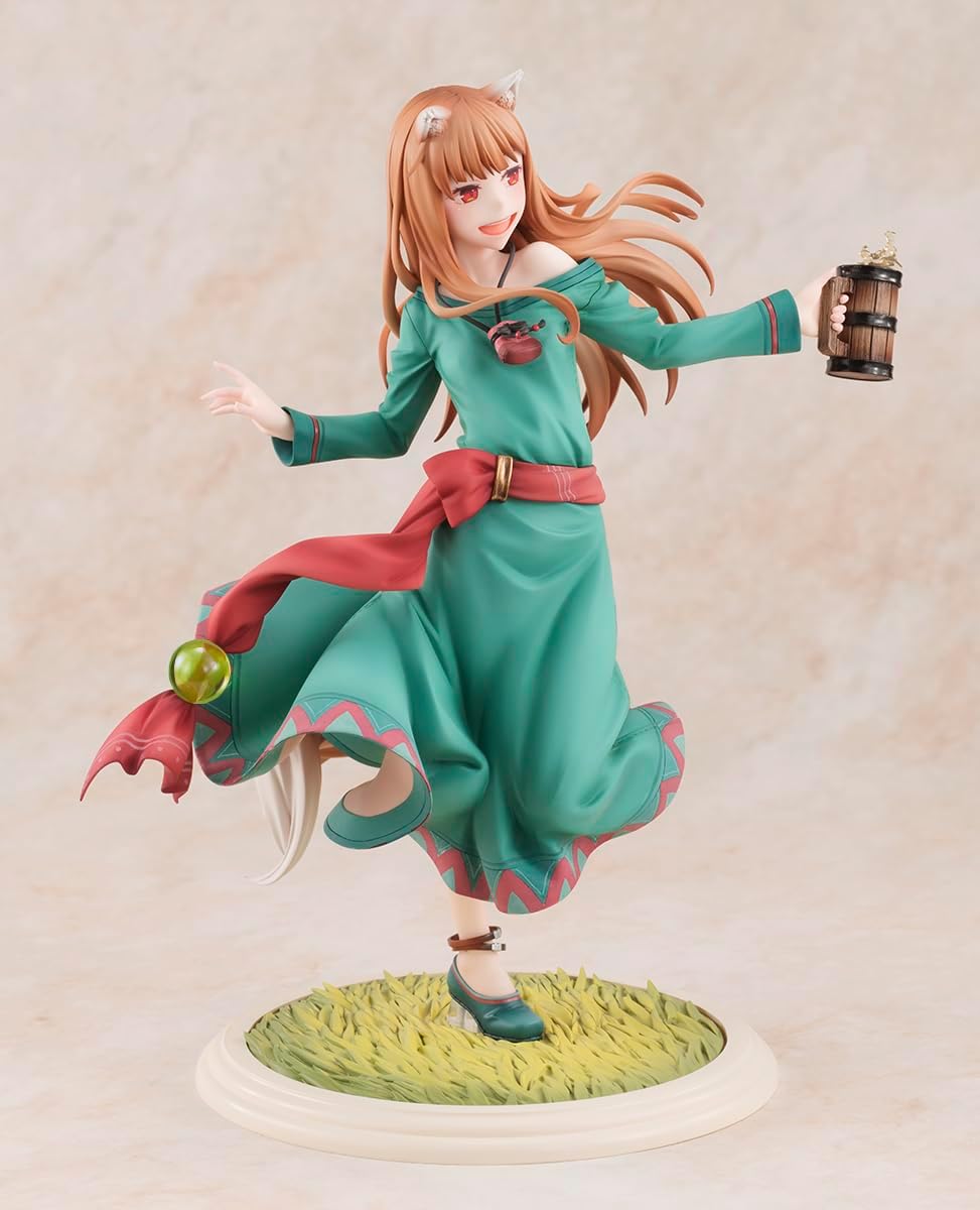 Kranel Holo Wolf and Spice 10th Anniversary Ver., Total Height Approx. 8.3 inches (210 mm), PVC and ABS 1/8 Scale Painted Figure, Includes Special Base