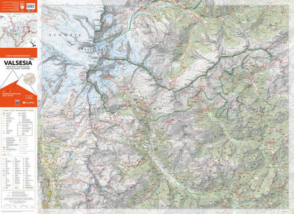 104 Valsesia. Quadrante Nord-Ovest. Monte Rosa, Alagna Valsesia, Rima San Giuseppe, Carcoforo 1:25.000. Ediz. Multilingue