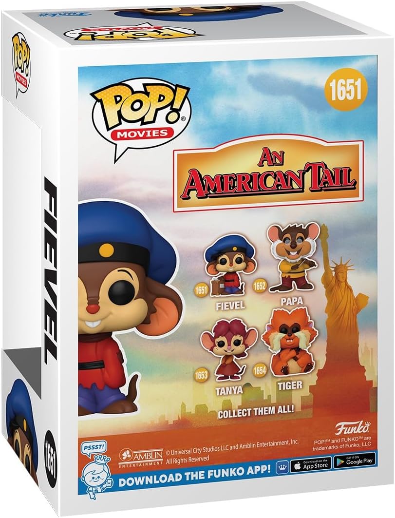 Funko Pop! Movies: American Tail - Fievel Mousekewitz - an American Tail - Collectable Vinyl Figure - Gift Idea - Official Merchandise - Toys for Kids & Adults - Movies Fans