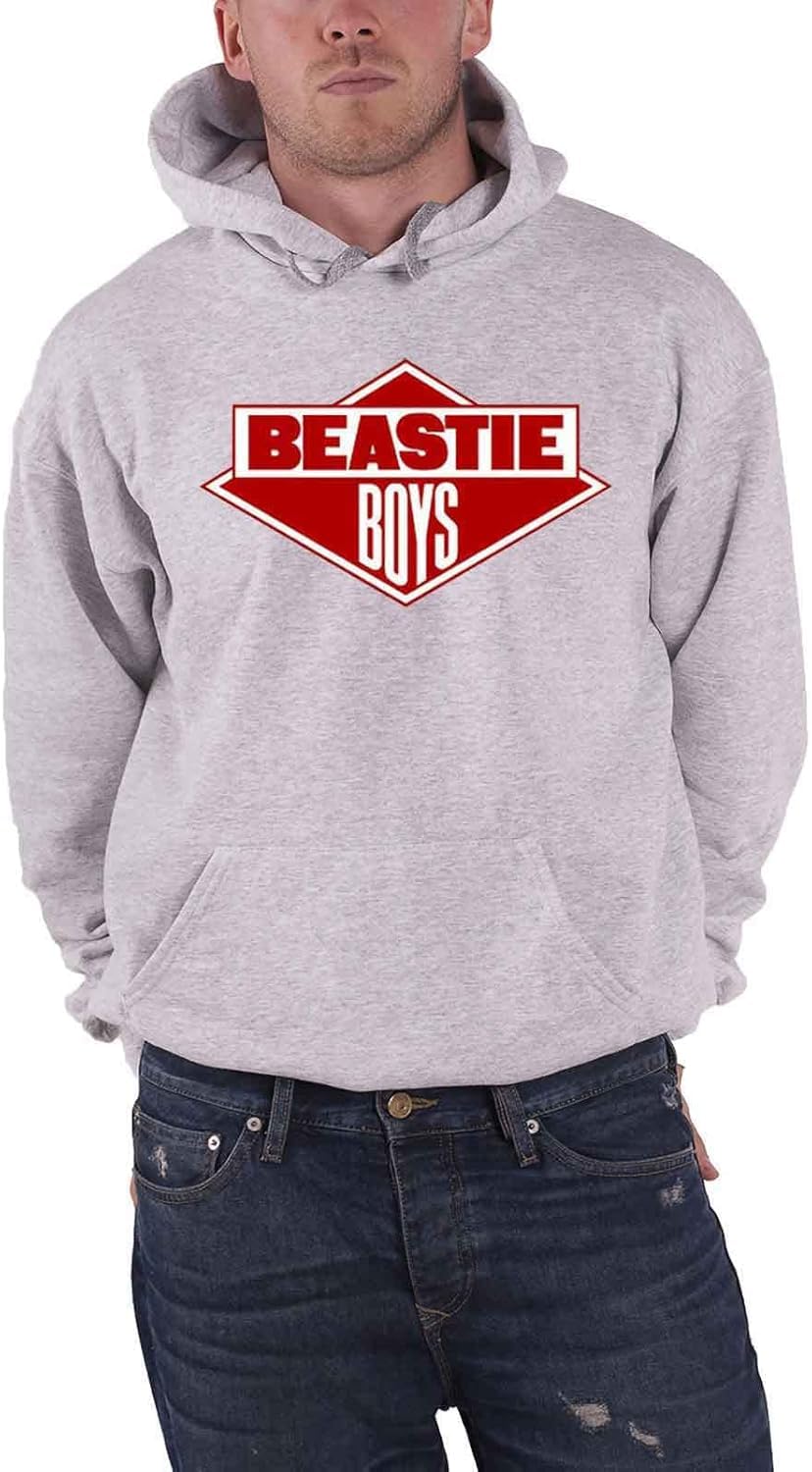 The Beastie Boys Felpa con Cappuccio Diamond Logo Nuovo Ufficiale Uomo Nero