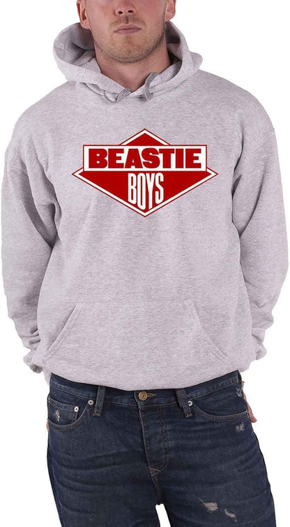 The Beastie Boys Felpa con Cappuccio Diamond Logo Nuovo Ufficiale Uomo Nero