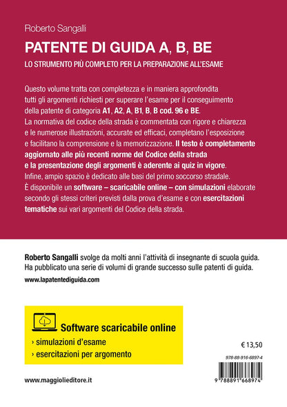 Patente di guida A, B, BE - Edizione 2024. Manuale teorico e quiz per l'esame