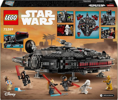 LEGO Star Wars Dunkler Millennium Falke, Sternenschiff Set, Bauspielzeug für Kinder, Geburtstagsgeschenk für Jungen, Mädchen und Fans, Abenteuer-Spielzeug 75389