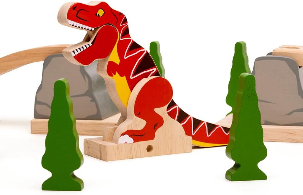 Bigjigs Rail, T-Rex Bursting Bridge, Wooden Toys, Dinosaur Toys, Bigjigs Train Accessories, Dinosaur Track, Wooden Train Sets, Trains For Kids, Bigjigs Trains