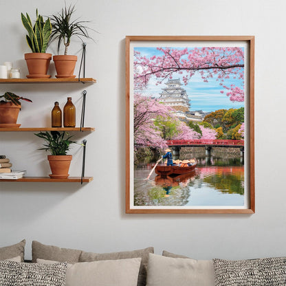 Clementoni Puzzel -Himeji Castle in Spring 1000 Stukjes - Puzzel Voor Volwassenen 14-99 Jaar, Gemaakt In Italië 39819