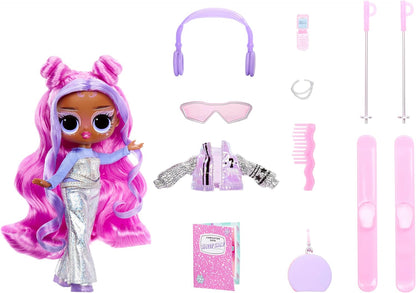 L.O.L. Surprise! Tweens Winter Snow Fashion Doll - Violet Snow with Colour-Changing Skis and 10+ Frosty Parts and Accessories, Gift for Children from 4 Years