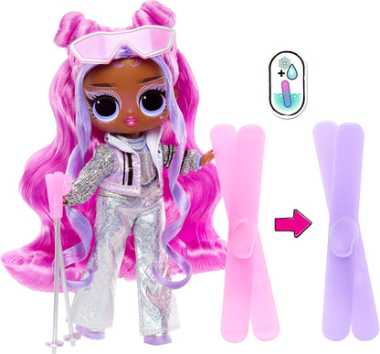 L.O.L. Surprise! Tweens Winter Snow Fashion Doll - Violet Snow with Colour-Changing Skis and 10+ Frosty Parts and Accessories, Gift for Children from 4 Years