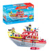PLAYMOBIL Action Heroes 71598 Feuerlöschboot, Rettungsmission auf dem Wasser, schwimmfähiges Boot mit abnehmbarem Dach und Zubehör, actionreiches Spielzeug für Kinder ab 4 Jahren