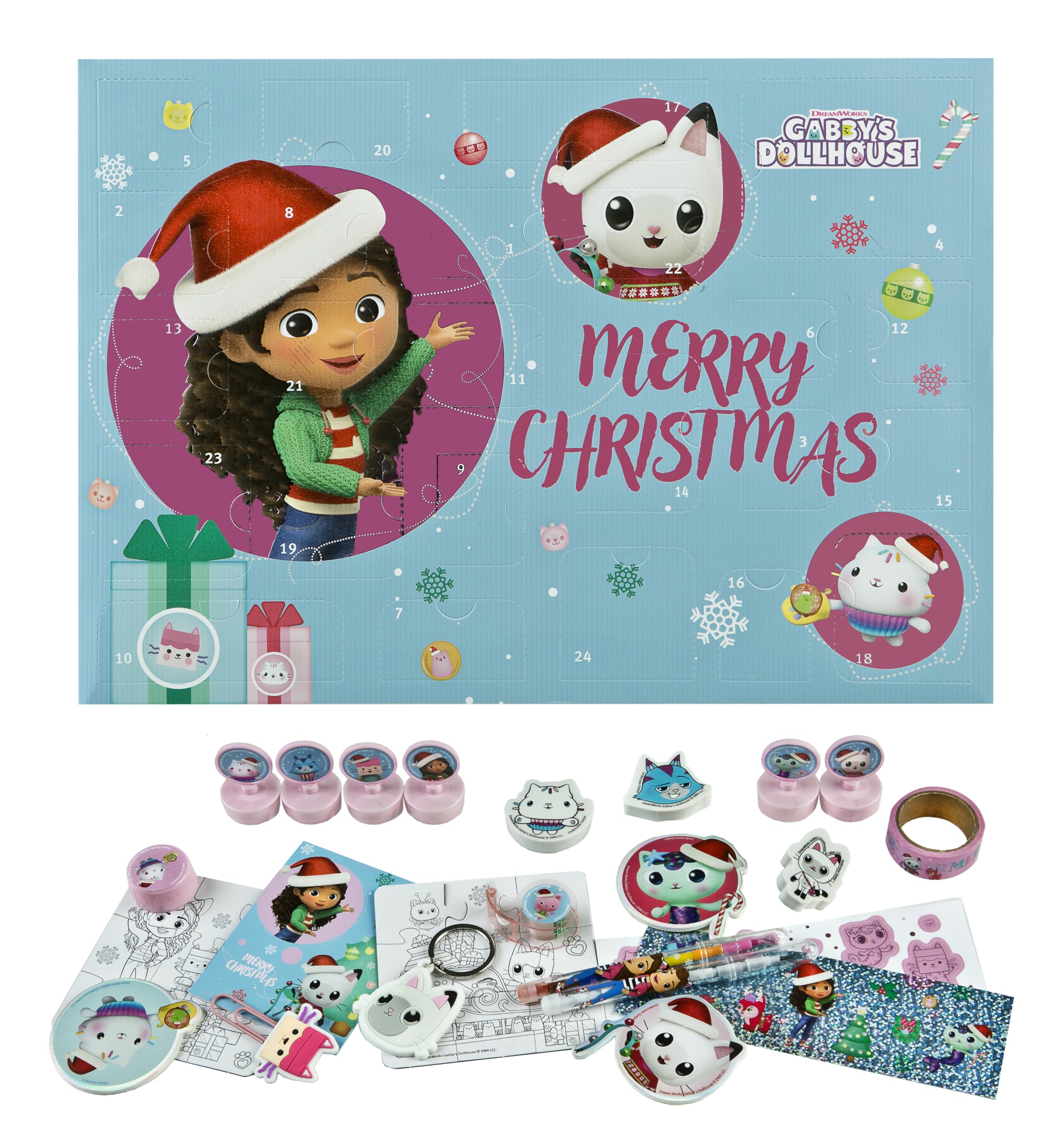 GACY8027 - Calendario dell'Avvento per bambini, multicolore