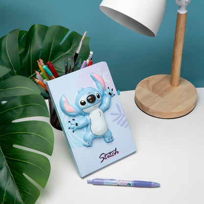 Lilo & Stitch Squisy Notebook - 3D Squishy Motif on Cover in Gift Box