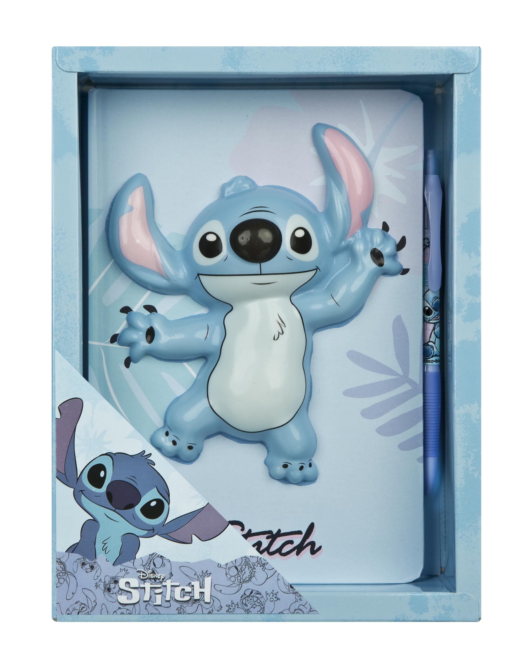 Lilo & Stitch Squisy Notebook - 3D Squishy Motif on Cover in Gift Box