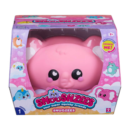 Smooshzees Snugzees, Bubblez, Pink Elephant, Collectable Characters, Supersoft, Cuddly and Squishy!