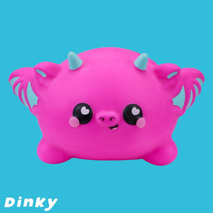 Smooshzees Snugzees, Dinky, Pink Dragon, Collectable Characters, Supersoft, Cuddly and Squishy!