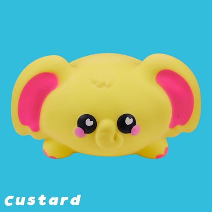 Smooshzees Snugzees, Custard, Yellow Elephant, Collectable Characters, Supersoft, Cuddly and Squishy!