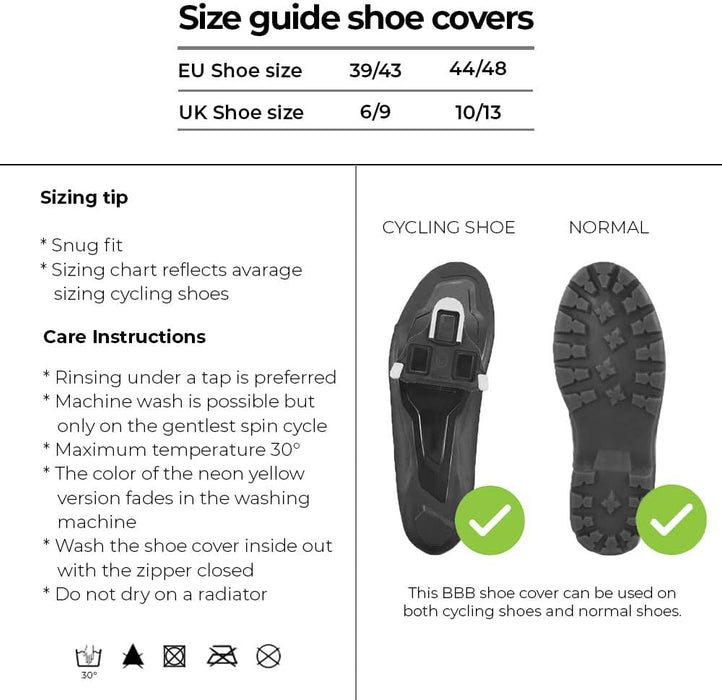 BBB Cycling Overshoes Waterproof Shoe Covers for Men and Women Suitable for All Cycling Shoes and Trainers MultiFlex BWS-27