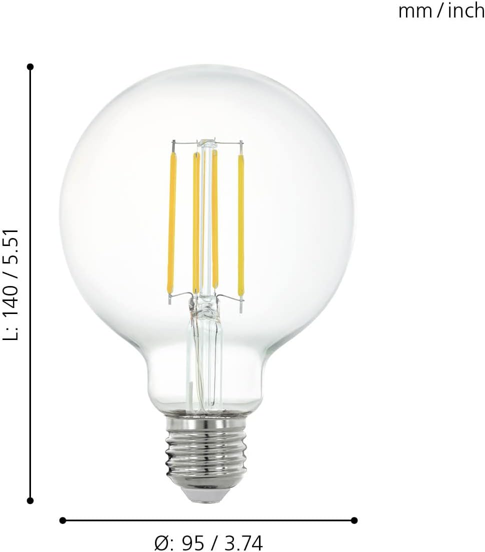 `Eglo - E27 G95, Clear - Warm White - Zigbee, Bluetoot`