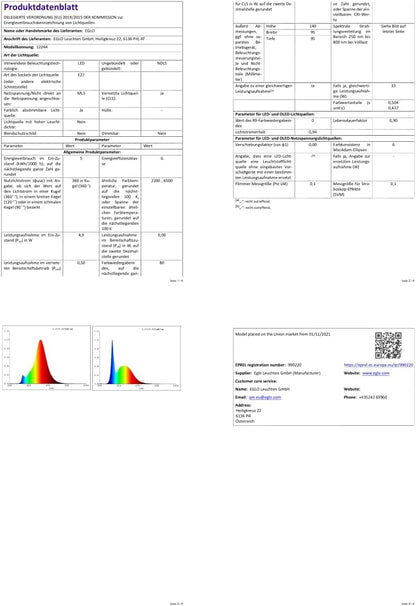 `Eglo - E27 G95 Spiral, Amber - Tw - Zigbee, Bluetooth`