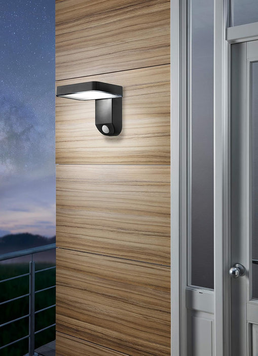 Eglo - Pastion Solar Wall W/Sensor - Black
