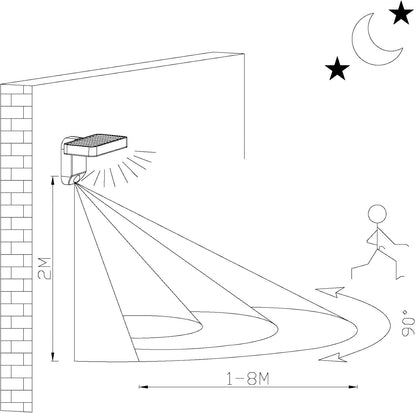 Eglo - Pastion Solar Wall W/Sensor - Black