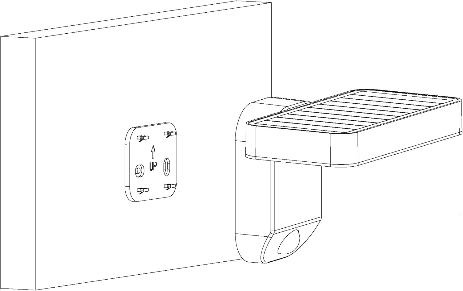 Eglo - Pastion Solar Wall W/Sensor - Black