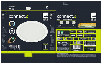 `Eglo - Fueva-Z Recessed Light White ?21.6 - Tw - Zigbee, Bluetooth`