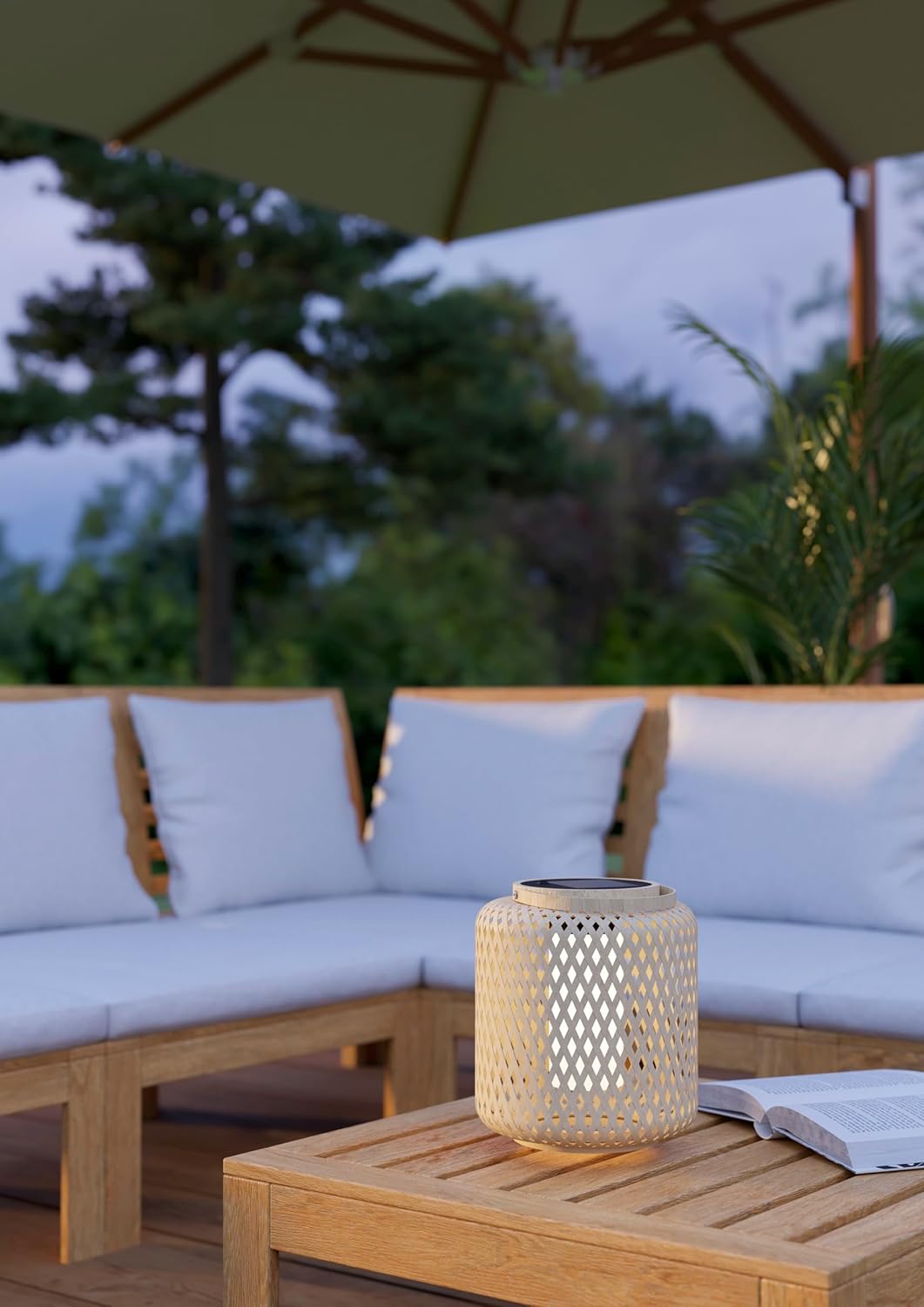 Eglo - Marliano Solar Lantern - Brown/White