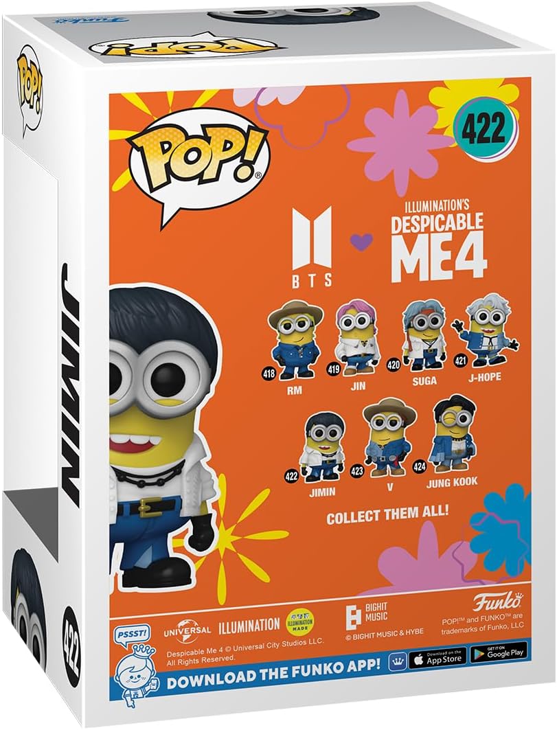 Funko Pop! Rocks: Minions X BTS - Jimin - BTS + Minions - Vinyl-Sammelfigur - Geschenkidee - Offizielle Handelswaren - Spielzeug Für Kinder und Erwachsene - Movies, Music Fans