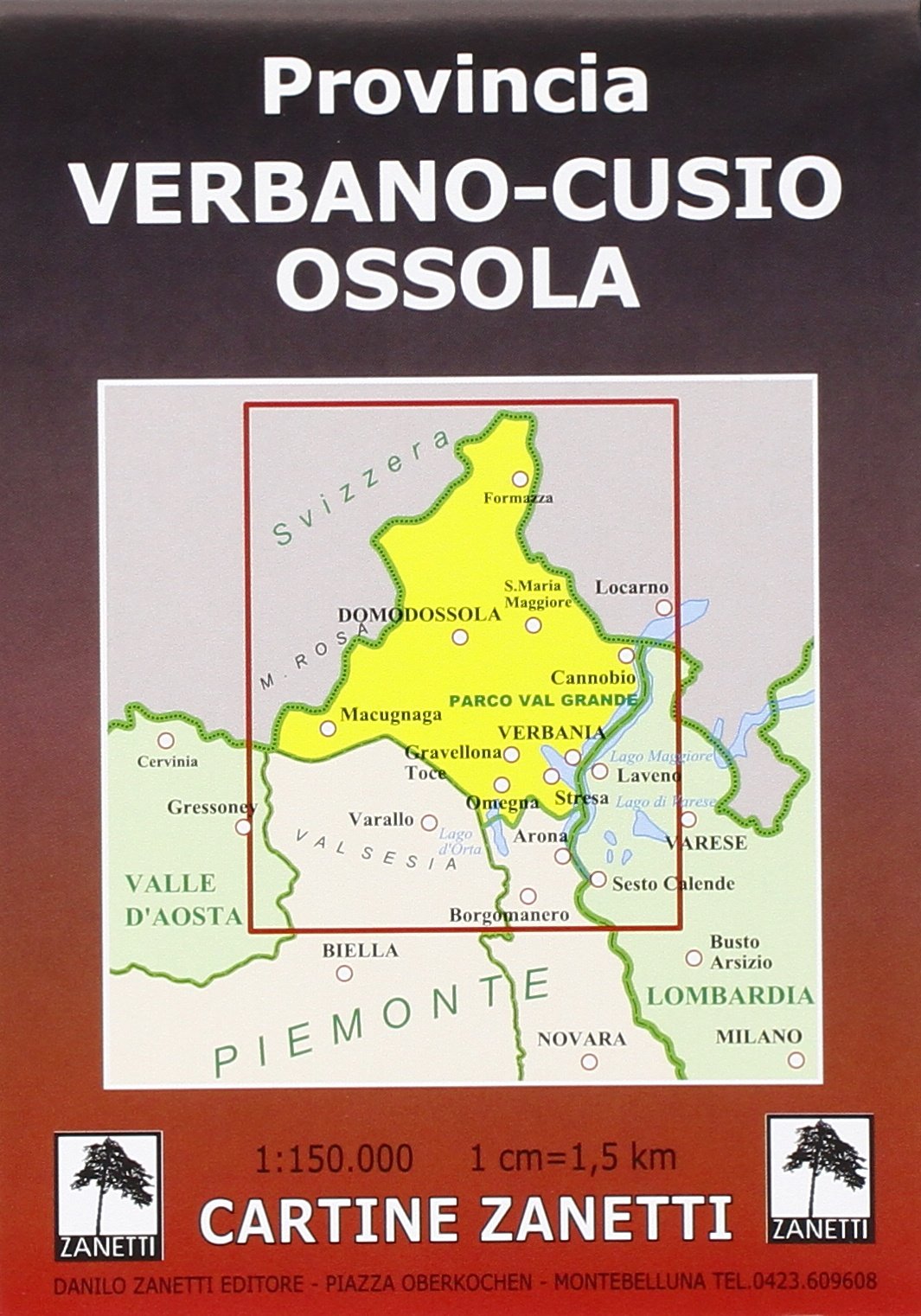 Provincia Verbano-Cusio-Ossola 1:150.000