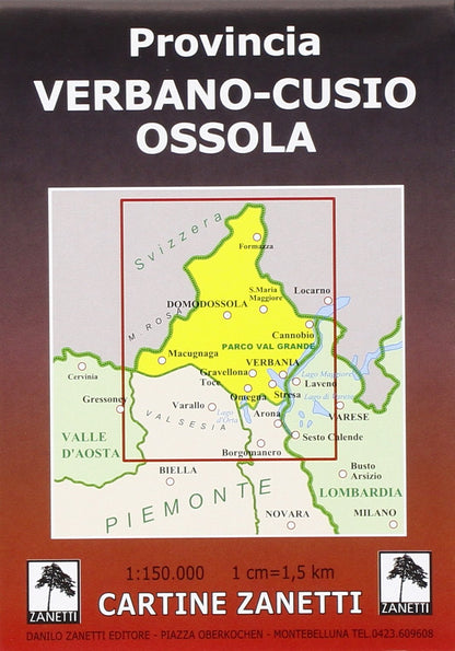 Provincia Verbano-Cusio-Ossola 1:150.000