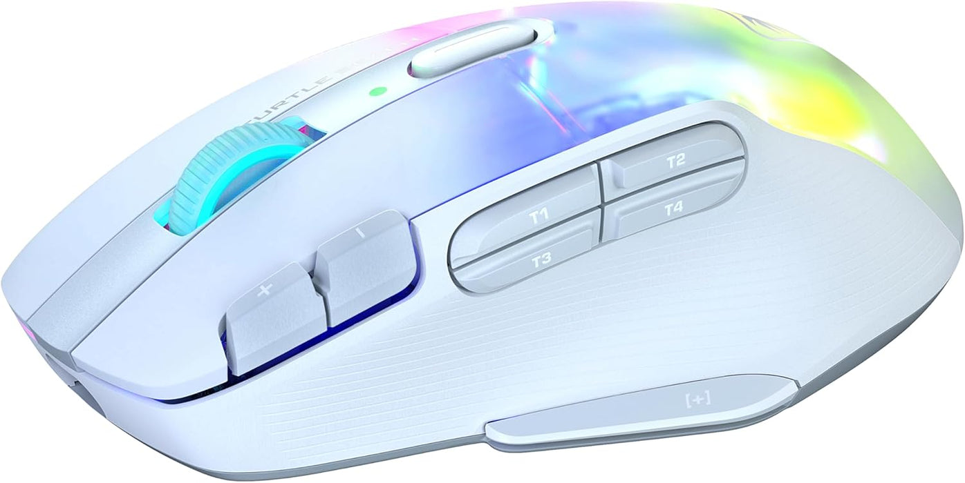 Turtle Beach Kone XP Air – Aanpasbare en ergonomische draadloze gamemuis met RGB-verlichting, optische sensor van 19K DPI, batterijvermogen van 100h, oplaaddock, AIMO RGB-verlichting