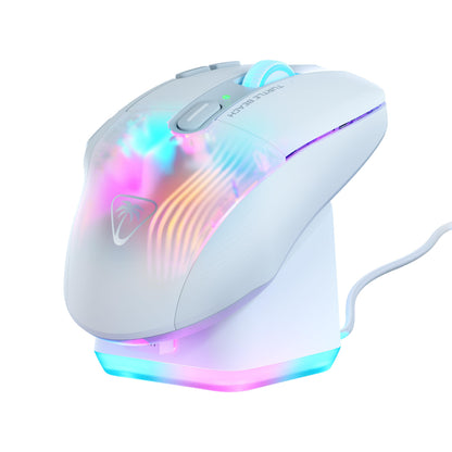 Turtle Beach Kone XP Air – Aanpasbare en ergonomische draadloze gamemuis met RGB-verlichting, optische sensor van 19K DPI, batterijvermogen van 100h, oplaaddock, AIMO RGB-verlichting