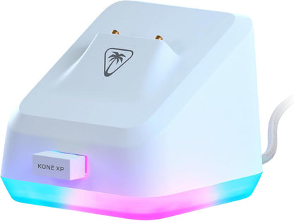 Turtle Beach Kone XP Air – Aanpasbare en ergonomische draadloze gamemuis met RGB-verlichting, optische sensor van 19K DPI, batterijvermogen van 100h, oplaaddock, AIMO RGB-verlichting