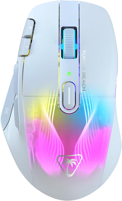 Turtle Beach Kone XP Air – Aanpasbare en ergonomische draadloze gamemuis met RGB-verlichting, optische sensor van 19K DPI, batterijvermogen van 100h, oplaaddock, AIMO RGB-verlichting