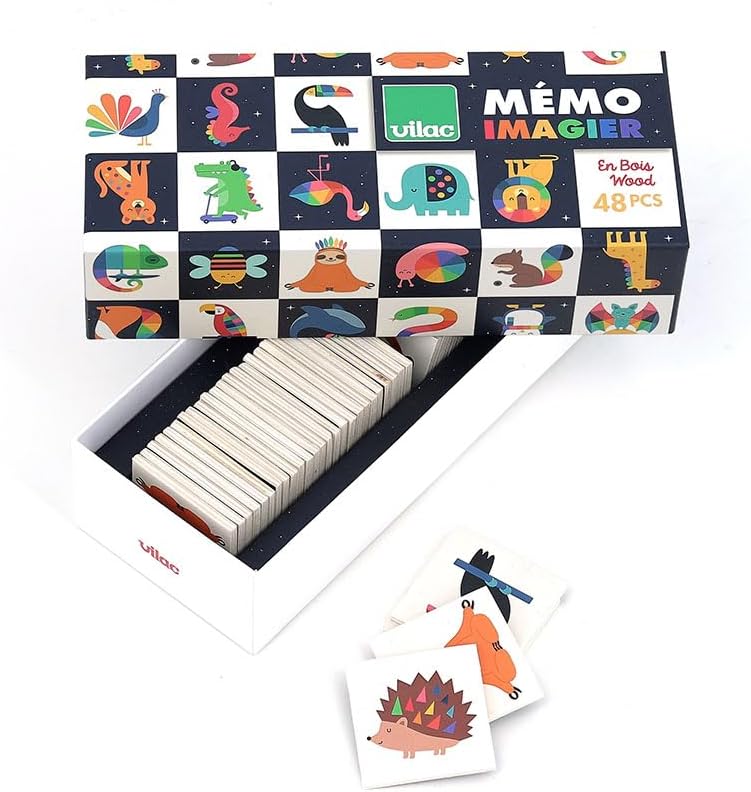 Vilac - Memo van hout, de dieren - Andy Westface, 7423, meerkleurig