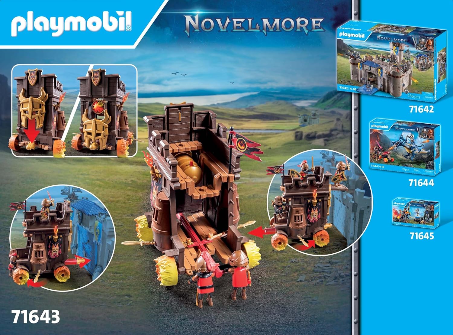 Playmobil - Battle Wagon With Fire Cannon (71643)