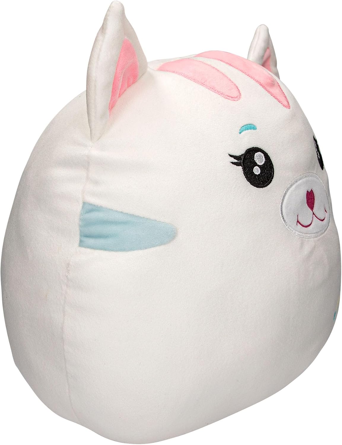 Depesche 13045 Ylvi Swoppies - Knuffelkat in wit, met oplichtend effect, bliksemschicht en spitse oren, ca. 30 cm hoog pluche knuffel
