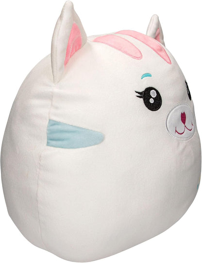 Depesche 13045 Ylvi Swoppies - Knuffelkat in wit, met oplichtend effect, bliksemschicht en spitse oren, ca. 30 cm hoog pluche knuffel