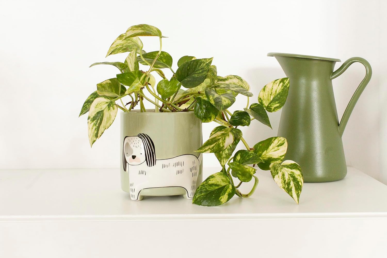 Winkee - Flower Pot Dog - Height: 40 Cm, Diameter: 13 Cm