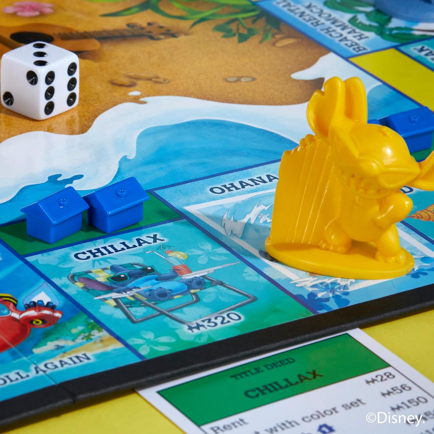 Monopoly Disney Stitch Edition - Juego de mesa (versión en inglés