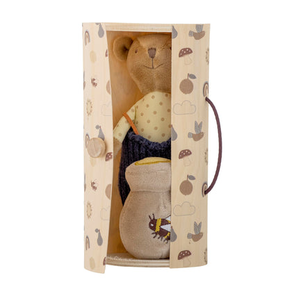 Bloomingville Willes pluche dier, bruin, polyester; L 8 x H 18 cm, set van 2