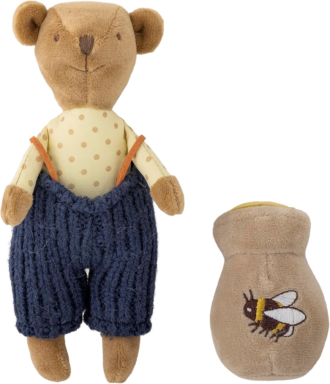 Bloomingville Willes pluche dier, bruin, polyester; L 8 x H 18 cm, set van 2