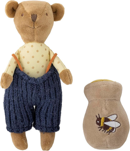 Bloomingville Willes pluche dier, bruin, polyester; L 8 x H 18 cm, set van 2