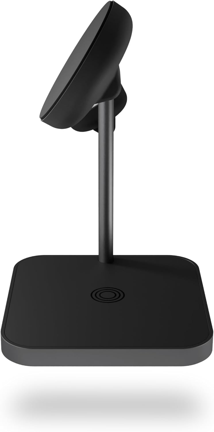 ZENS Office Charger Pro 3 15 Watt 3in1 draadloze Qi2 lader compatibel met MagSafe en Qi2 (Qi2 gecertificeerd, Mfi gecertificeerd, 45W voedingsadapter met kabel inbegrepen) Zwart