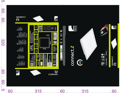 Eglo - Salobrena-Z Panel White 30X30 - Tw - Zigbee, Bluetooth