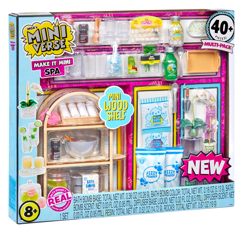 MGA's Miniverse Make It Mini Spa Multipack Target Exclusive, Mini Collectibles, DIY, Really Works, Real Spa Products, NOT Edible, Collectors, 8+