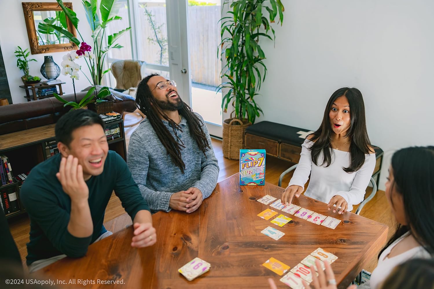 USAopoly | Flip 7 | Party Card Game | Ages 8+ | 3+ Players | 20+ Minutes Playing Time
