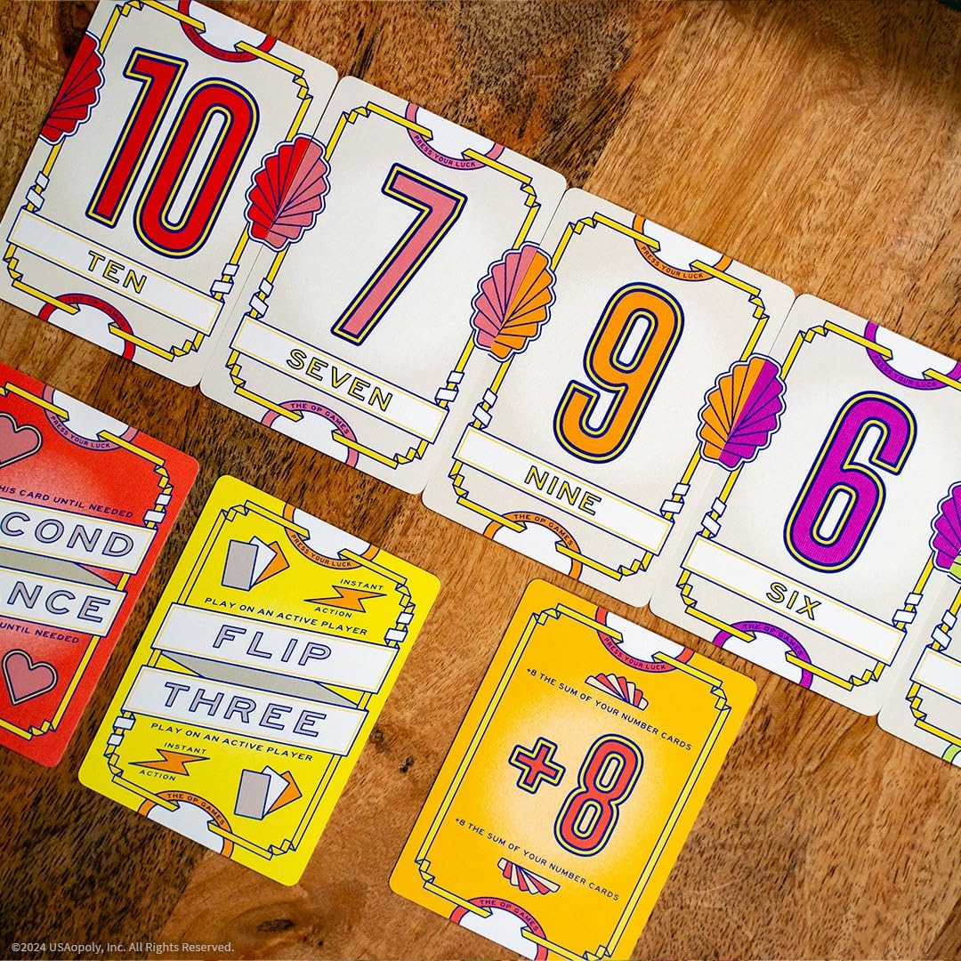 USAopoly | Flip 7 | Party Card Game | Ages 8+ | 3+ Players | 20+ Minutes Playing Time