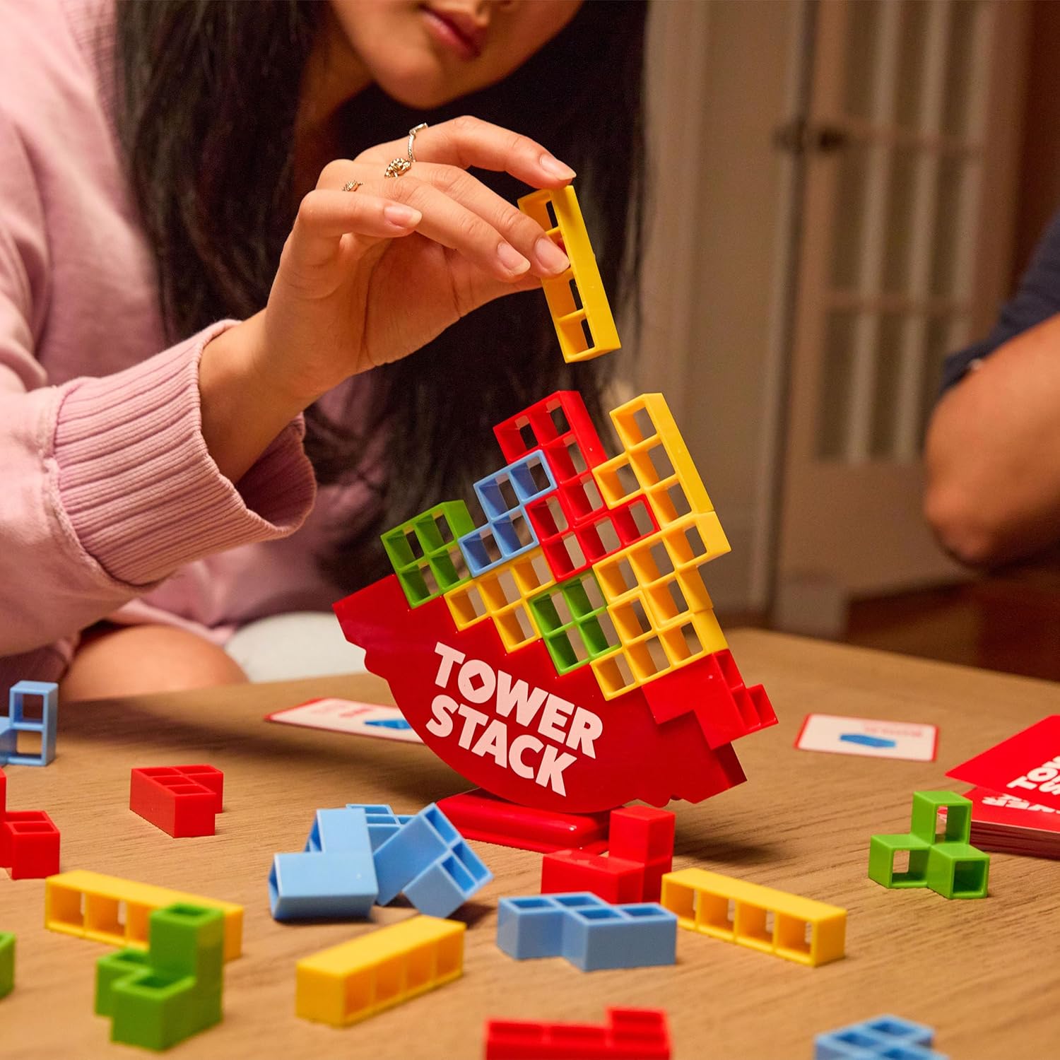 What Do You Meme? Tower Stack - Head to Head Stacking Challenge, Balancing Games for Kids and Adults 8+, Family Fun Games by Relatable & Games4two, For 1-4 Players